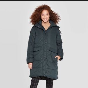 target long puffer coat